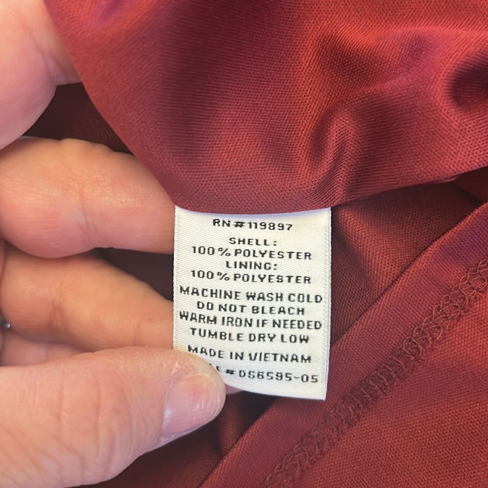 Collective Concepts Floral V-Neck Dress - Burgundy and Pink Size M New - Picture 10 of 10